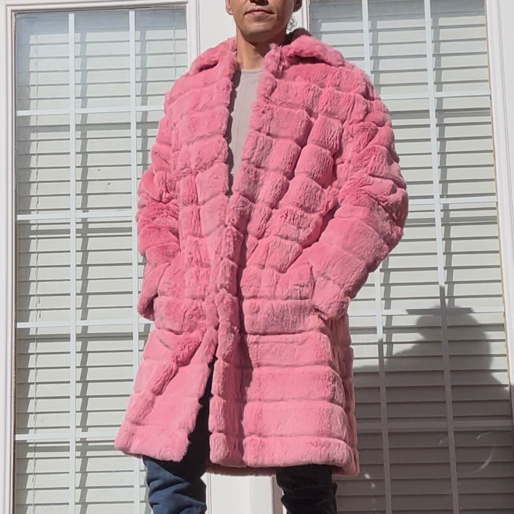 Barbie Pink Rabbit Fur Coat